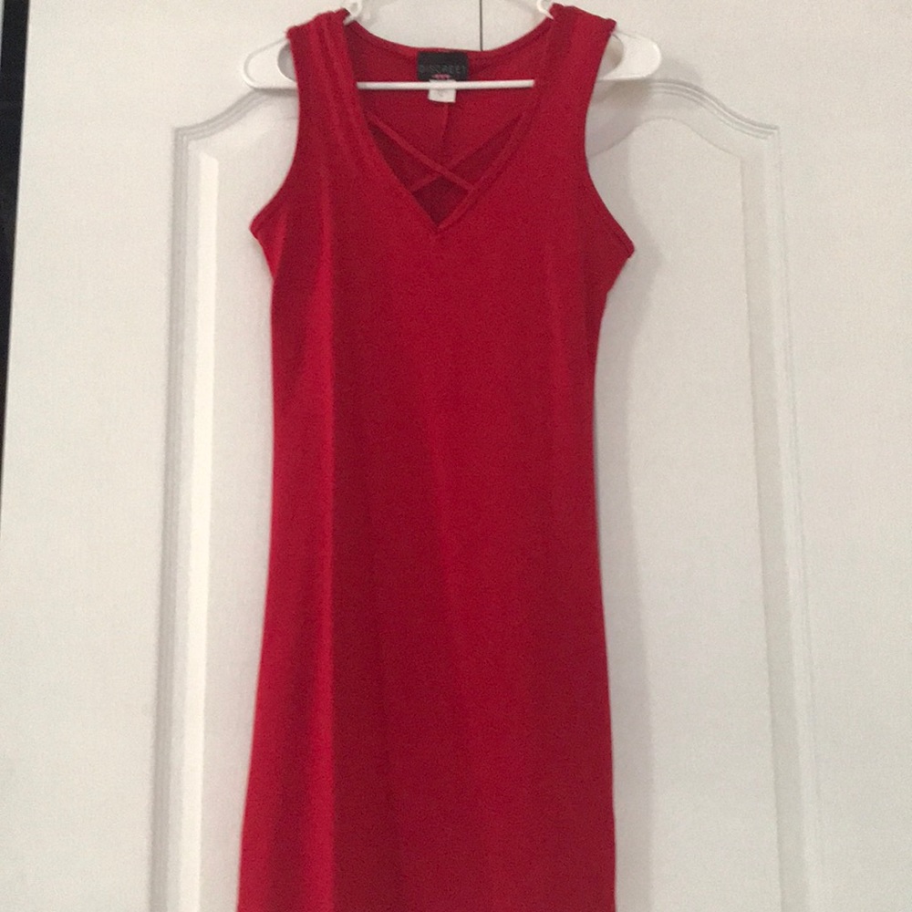 Red summer bodycon dress